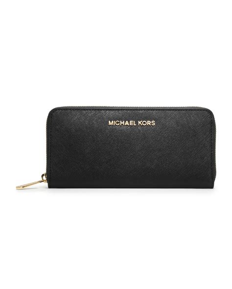 michael kors jet set saffiano wallet black|small saffiano and leather wallet.